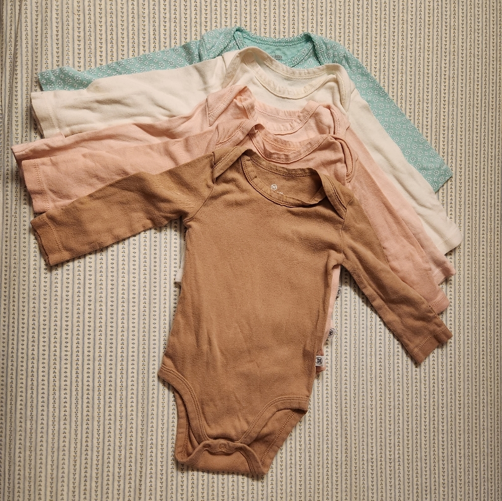 Bundle of Long Sleeve Baby Onesies Size 3-6 Months